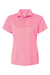 Paragon 104 Womens Saratoga Performance Moisture Wicking Mini Mesh Short Sleeve Polo Shirt Charity Pink Flat Front