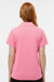 Paragon 104 Womens Saratoga Performance Moisture Wicking Mini Mesh Short Sleeve Polo Shirt Charity Pink Model Back