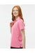 Paragon 104 Womens Saratoga Performance Mini Mesh Short Sleeve Polo Shirt Charity Pink Model Side
