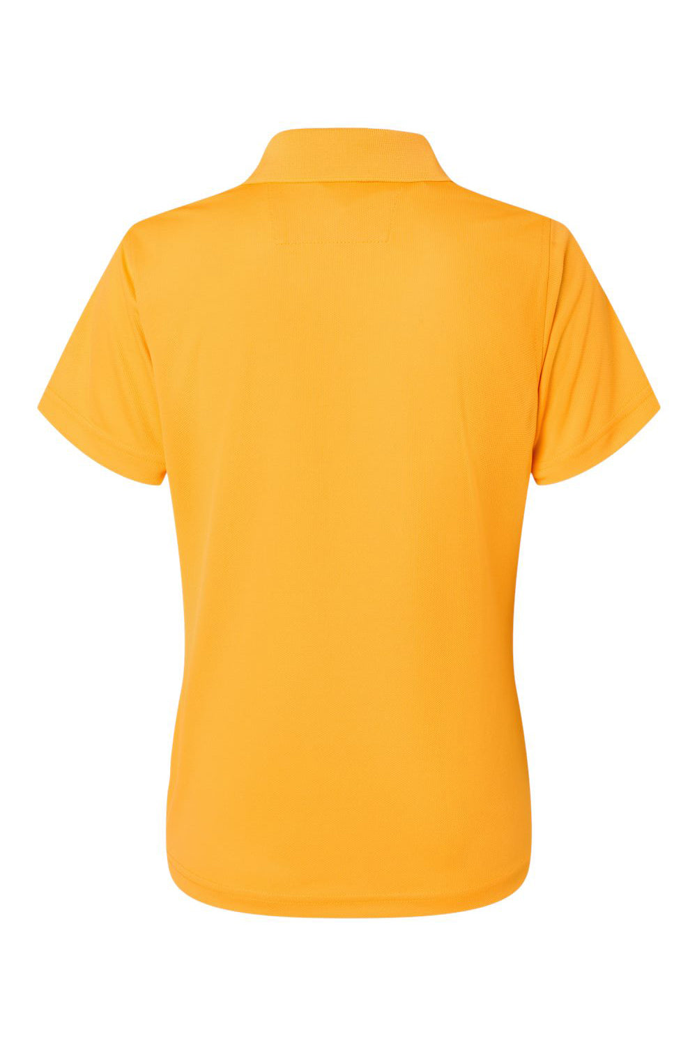 Paragon 104 Womens Saratoga Performance Mini Mesh Short Sleeve Polo Shirt Gold Flat Back