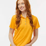 Paragon Womens Saratoga Performance Moisture Wicking Mini Mesh Short Sleeve Polo Shirt - Gold - NEW