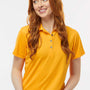Paragon Womens Saratoga Performance Moisture Wicking Mini Mesh Short Sleeve Polo Shirt - Gold