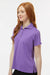 Paragon 104 Womens Saratoga Performance Moisture Wicking Mini Mesh Short Sleeve Polo Shirt Grape Purple Model Side