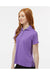 Paragon 104 Womens Saratoga Performance Mini Mesh Short Sleeve Polo Shirt Grape Purple Model Side