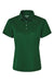 Paragon 104 Womens Saratoga Performance Moisture Wicking Mini Mesh Short Sleeve Polo Shirt Hunter Green Flat Front