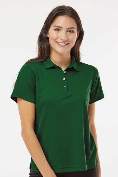 Paragon 104 Womens Saratoga Performance Moisture Wicking Mini Mesh Short Sleeve Polo Shirt Hunter Green Model Front