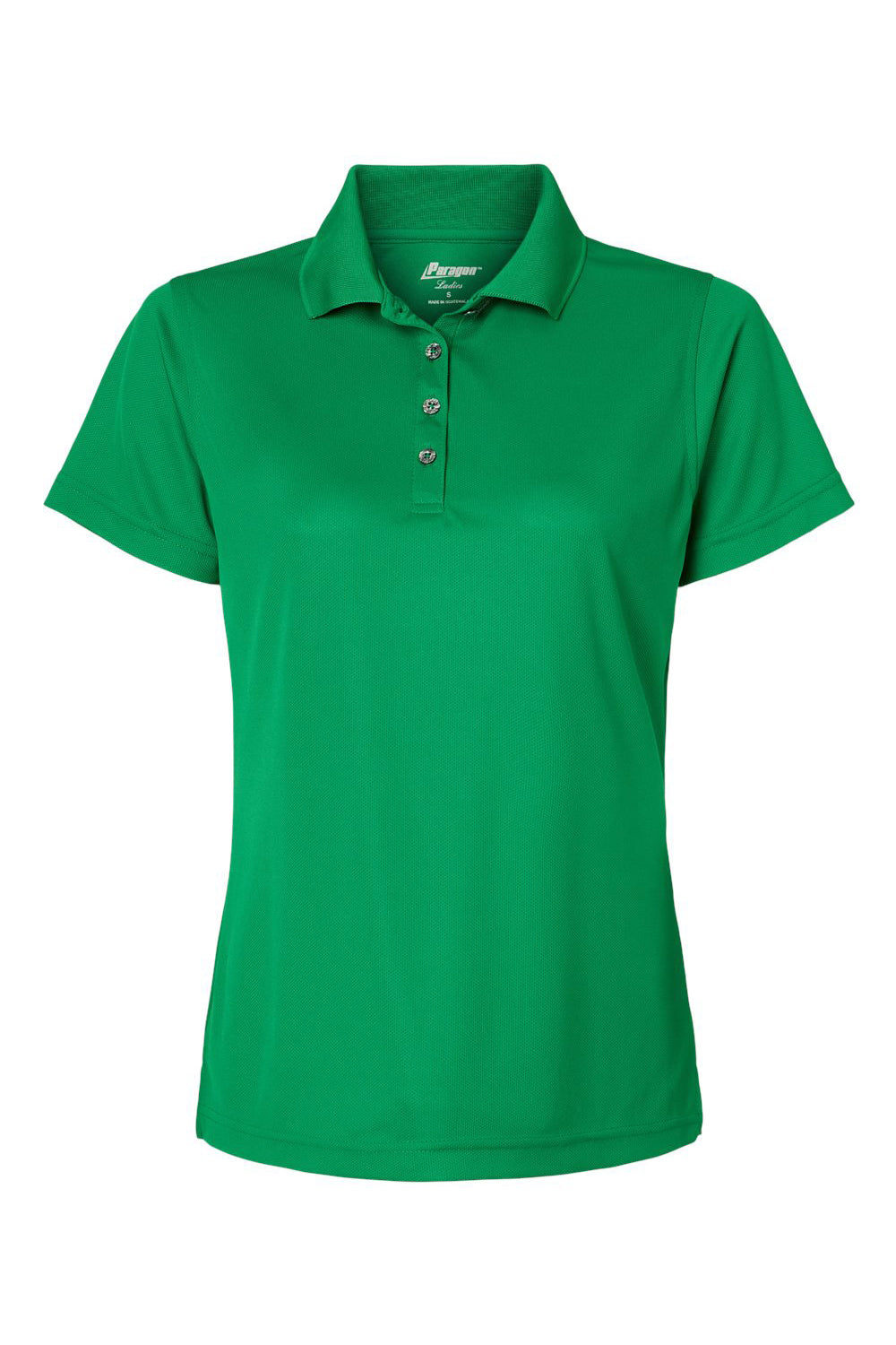 Paragon 104 Womens Saratoga Performance Moisture Wicking Mini Mesh Short Sleeve Polo Shirt Kelly Green Flat Front