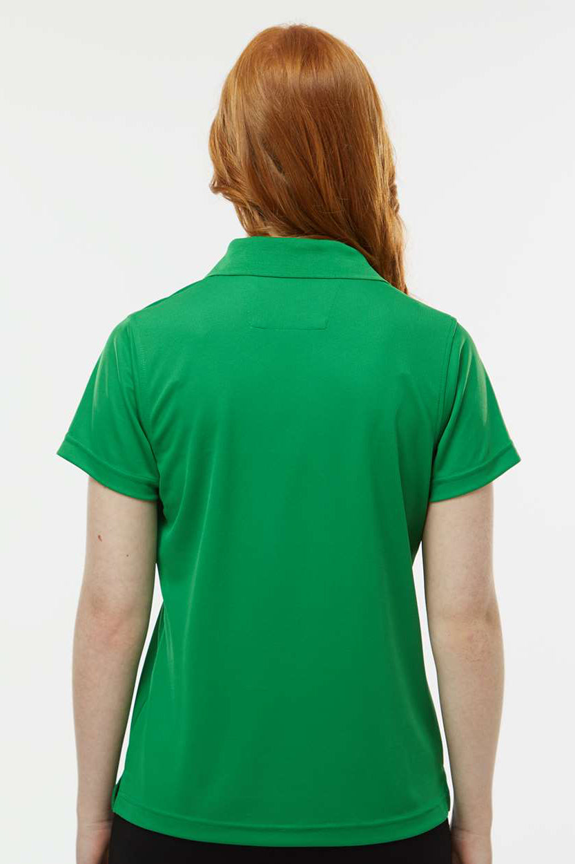 Paragon 104 Womens Saratoga Performance Moisture Wicking Mini Mesh Short Sleeve Polo Shirt Kelly Green Model Back