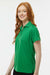Paragon 104 Womens Saratoga Performance Moisture Wicking Mini Mesh Short Sleeve Polo Shirt Kelly Green Model Side