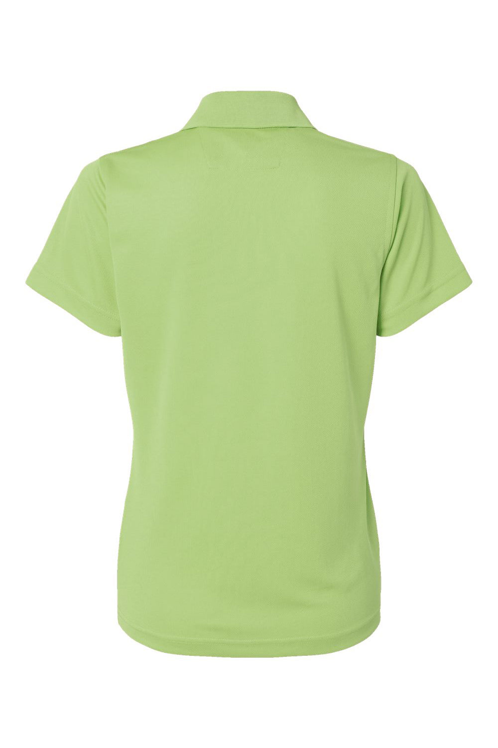 Paragon 104 Womens Saratoga Performance Moisture Wicking Mini Mesh Short Sleeve Polo Shirt Kiwi Green Flat Back