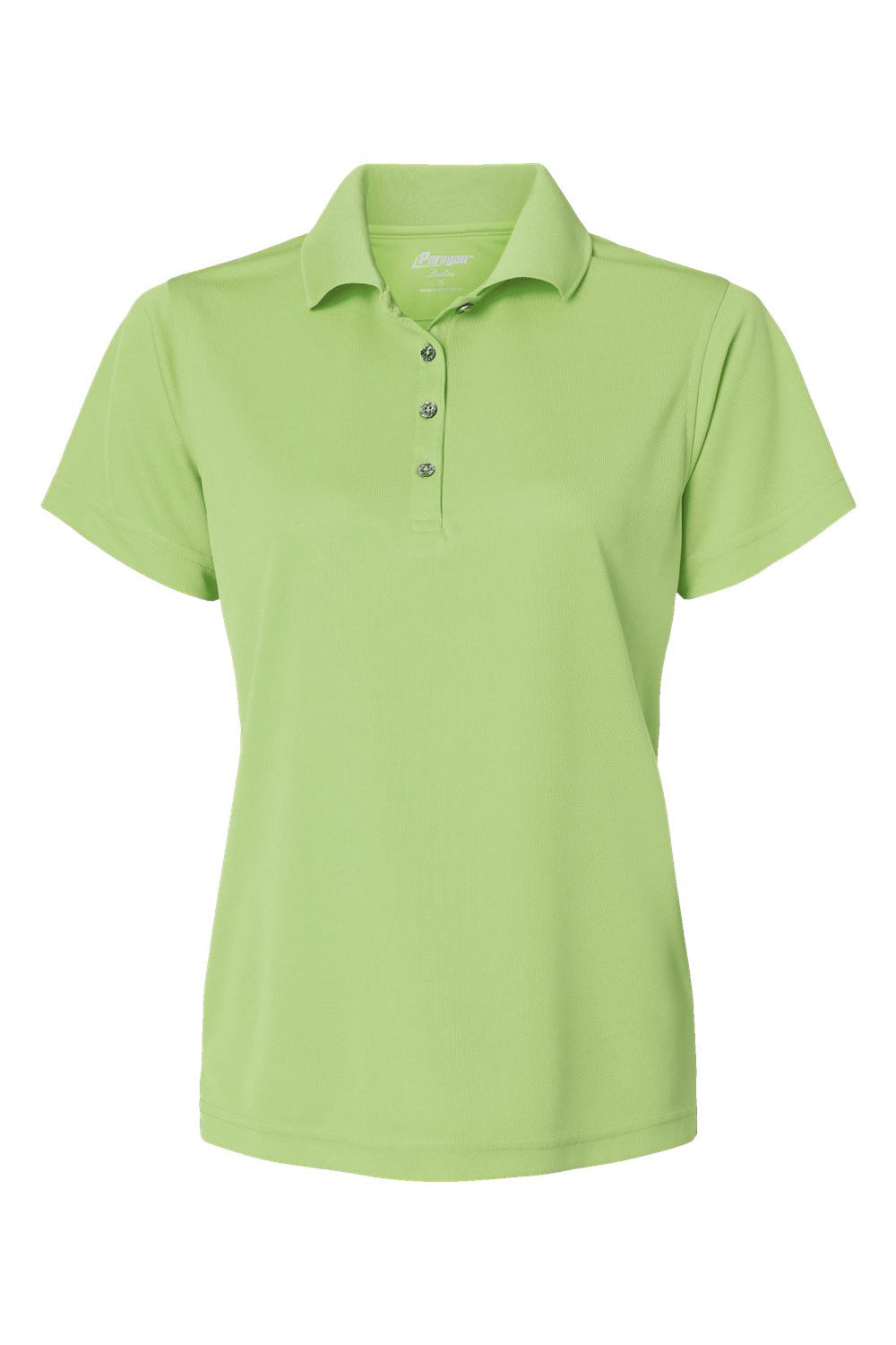 Paragon 104 Womens Saratoga Performance Moisture Wicking Mini Mesh Short Sleeve Polo Shirt Kiwi Green Flat Front