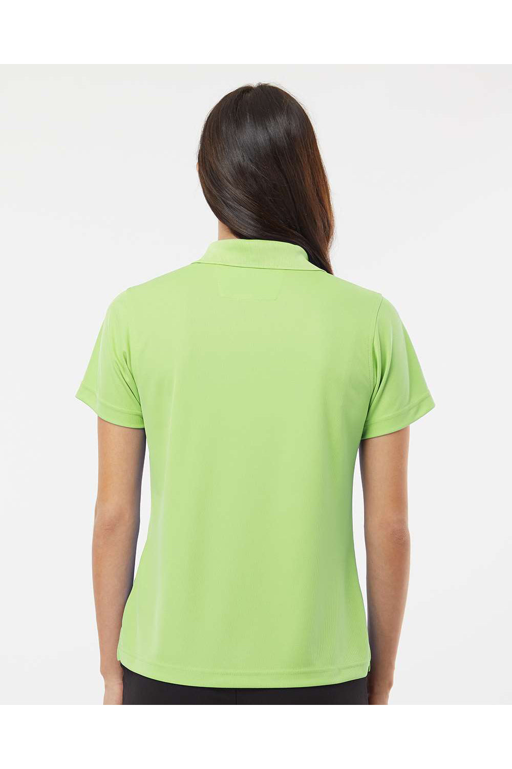 Paragon 104 Womens Saratoga Performance Mini Mesh Short Sleeve Polo Shirt Kiwi Green Model Back
