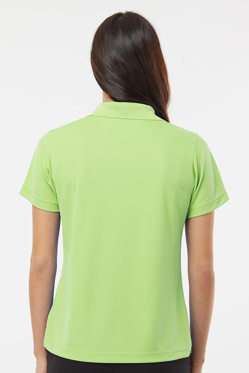 Paragon 104 Womens Saratoga Performance Moisture Wicking Mini Mesh Short Sleeve Polo Shirt Kiwi Green Model Back