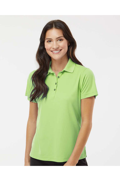 Paragon 104 Womens Saratoga Performance Mini Mesh Short Sleeve Polo Shirt Kiwi Green Model Front