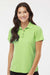 Paragon 104 Womens Saratoga Performance Moisture Wicking Mini Mesh Short Sleeve Polo Shirt Kiwi Green Model Front