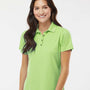 Paragon Womens Saratoga Performance Moisture Wicking Mini Mesh Short Sleeve Polo Shirt - Kiwi Green - NEW