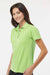 Paragon 104 Womens Saratoga Performance Moisture Wicking Mini Mesh Short Sleeve Polo Shirt Kiwi Green Model Side