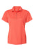 Paragon 104 Womens Saratoga Performance Mini Mesh Short Sleeve Polo Shirt Melon Flat Front