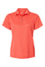 Paragon 104 Womens Saratoga Performance Moisture Wicking Mini Mesh Short Sleeve Polo Shirt Melon Flat Front