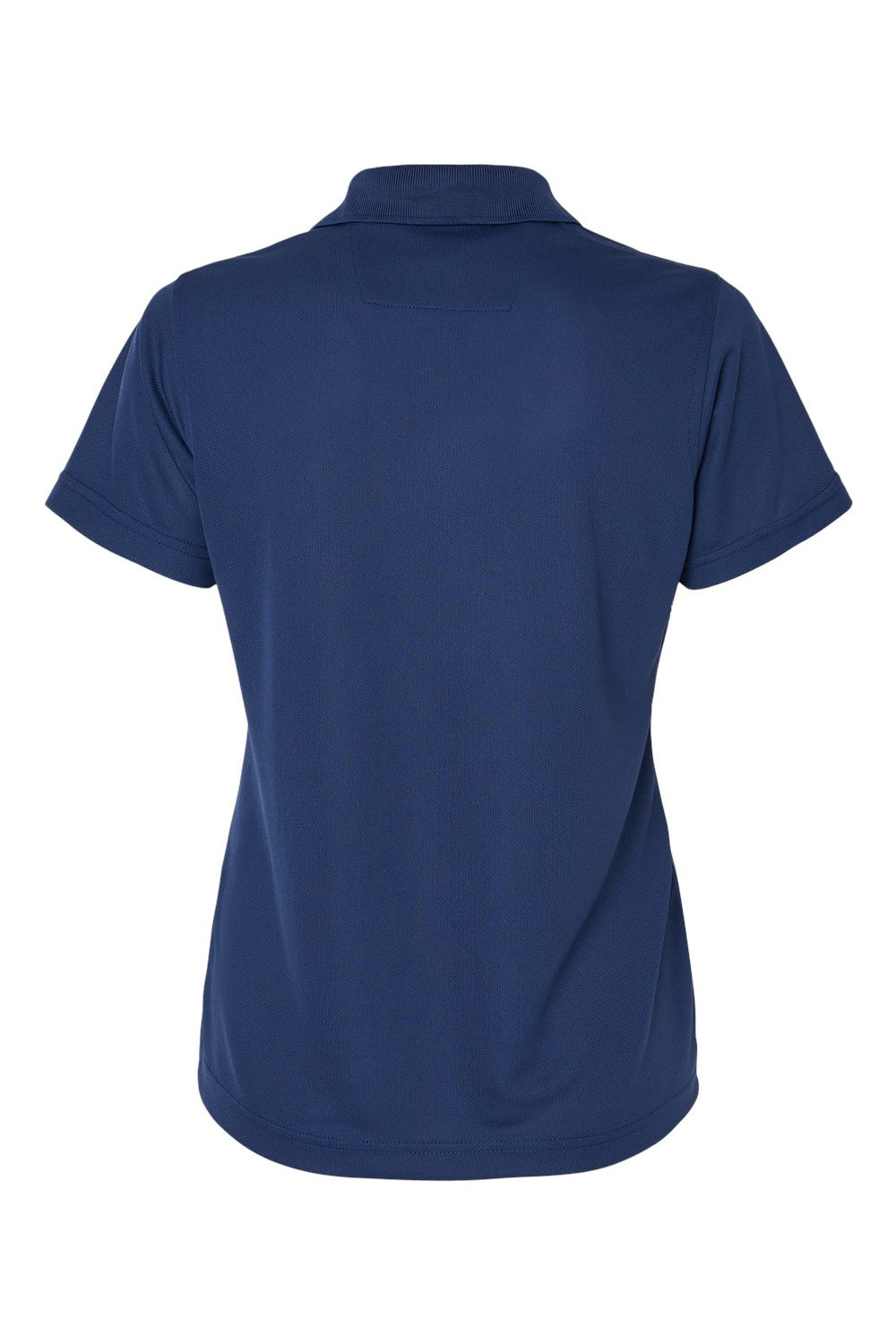 Paragon 104 Womens Saratoga Performance Moisture Wicking Mini Mesh Short Sleeve Polo Shirt Navy Blue Flat Back