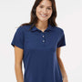 Paragon Womens Saratoga Performance Moisture Wicking Mini Mesh Short Sleeve Polo Shirt - Navy Blue - NEW