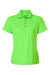 Paragon 104 Womens Saratoga Performance Mini Mesh Short Sleeve Polo Shirt Neon Lime Green Flat Front