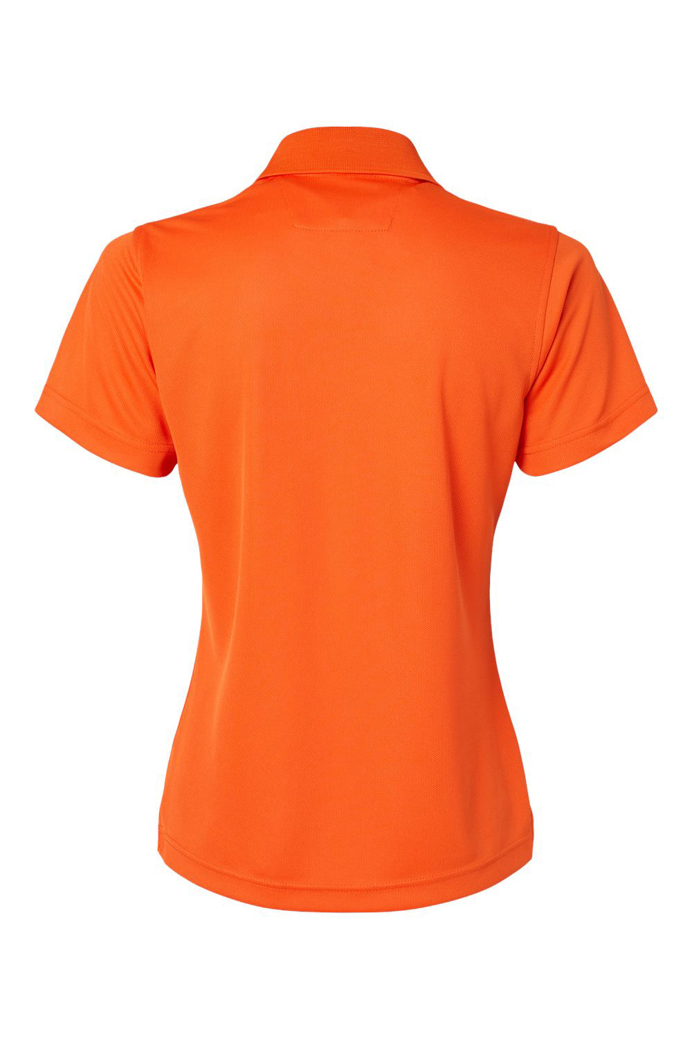 Paragon 104 Womens Saratoga Performance Moisture Wicking Mini Mesh Short Sleeve Polo Shirt Orange Flat Back