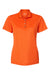 Paragon 104 Womens Saratoga Performance Moisture Wicking Mini Mesh Short Sleeve Polo Shirt Orange Flat Front
