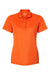 Paragon 104 Womens Saratoga Performance Mini Mesh Short Sleeve Polo Shirt Orange Flat Front
