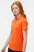 Paragon 104 Womens Saratoga Performance Moisture Wicking Mini Mesh Short Sleeve Polo Shirt Orange Model Side