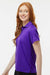 Paragon 104 Womens Saratoga Performance Moisture Wicking Mini Mesh Short Sleeve Polo Shirt Purple Model Side