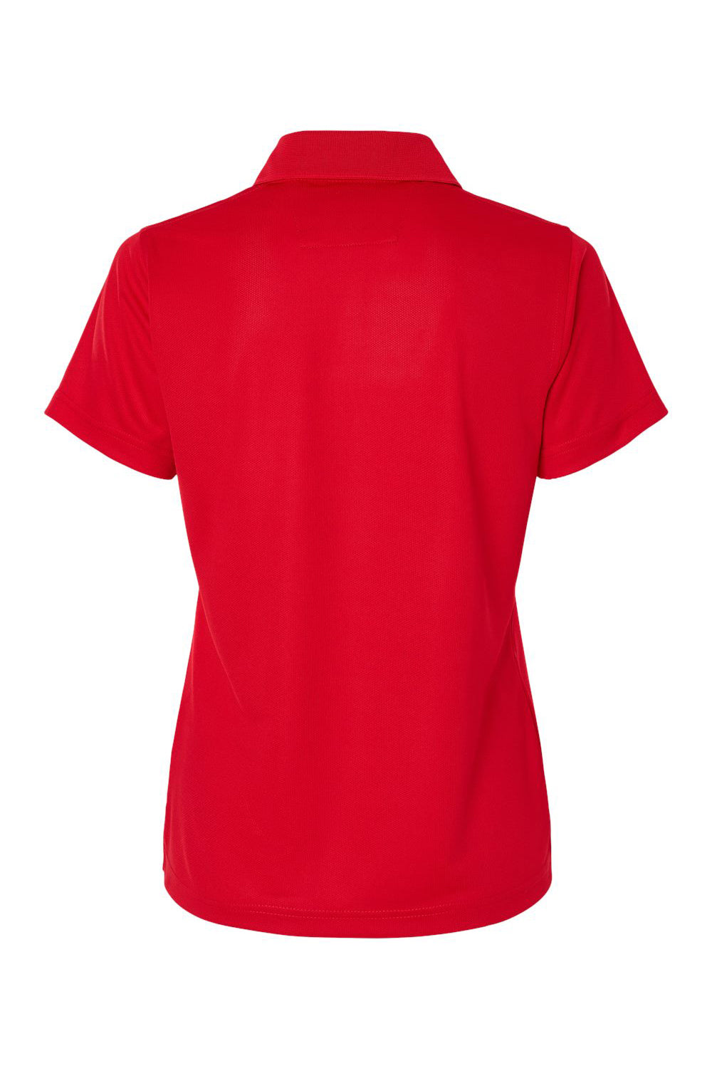 Paragon 104 Womens Saratoga Performance Mini Mesh Short Sleeve Polo Shirt Red Flat Back