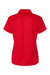 Paragon 104 Womens Saratoga Performance Moisture Wicking Mini Mesh Short Sleeve Polo Shirt Red Flat Back