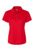 Paragon 104 Womens Saratoga Performance Moisture Wicking Mini Mesh Short Sleeve Polo Shirt Red Flat Front