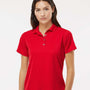 Paragon Womens Saratoga Performance Moisture Wicking Mini Mesh Short Sleeve Polo Shirt - Red - NEW