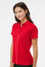 Paragon 104 Womens Saratoga Performance Moisture Wicking Mini Mesh Short Sleeve Polo Shirt Red Model Side