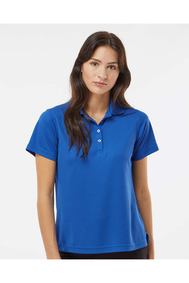 Paragon 104 Womens Saratoga Performance Mini Mesh Short Sleeve Polo Shirt Royal Blue Model Front
