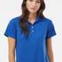 Paragon Womens Saratoga Performance Moisture Wicking Mini Mesh Short Sleeve Polo Shirt - Royal Blue
