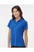 Paragon 104 Womens Saratoga Performance Mini Mesh Short Sleeve Polo Shirt Royal Blue Model Side