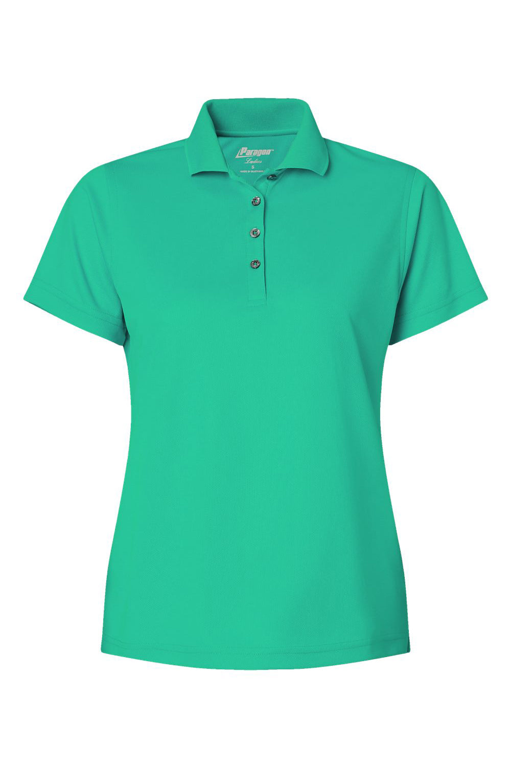 Paragon 104 Womens Saratoga Performance Moisture Wicking Mini Mesh Short Sleeve Polo Shirt Seagreen Flat Front