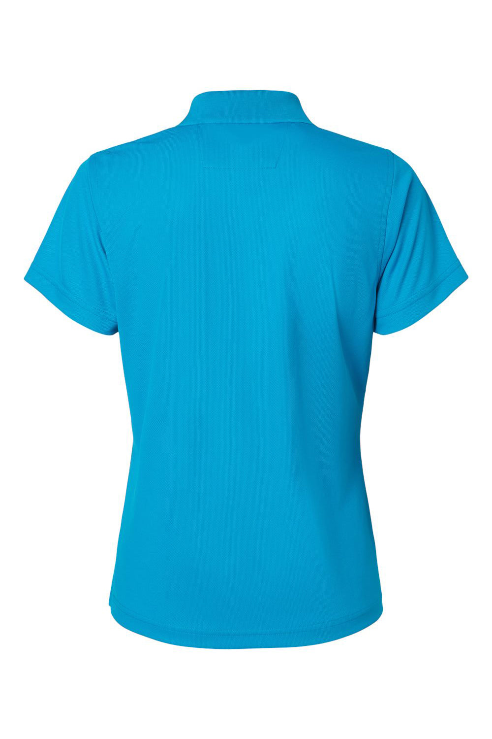 Paragon 104 Womens Saratoga Performance Moisture Wicking Mini Mesh Short Sleeve Polo Shirt Turquoise Blue Flat Back