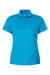 Paragon 104 Womens Saratoga Performance Moisture Wicking Mini Mesh Short Sleeve Polo Shirt Turquoise Blue Flat Front