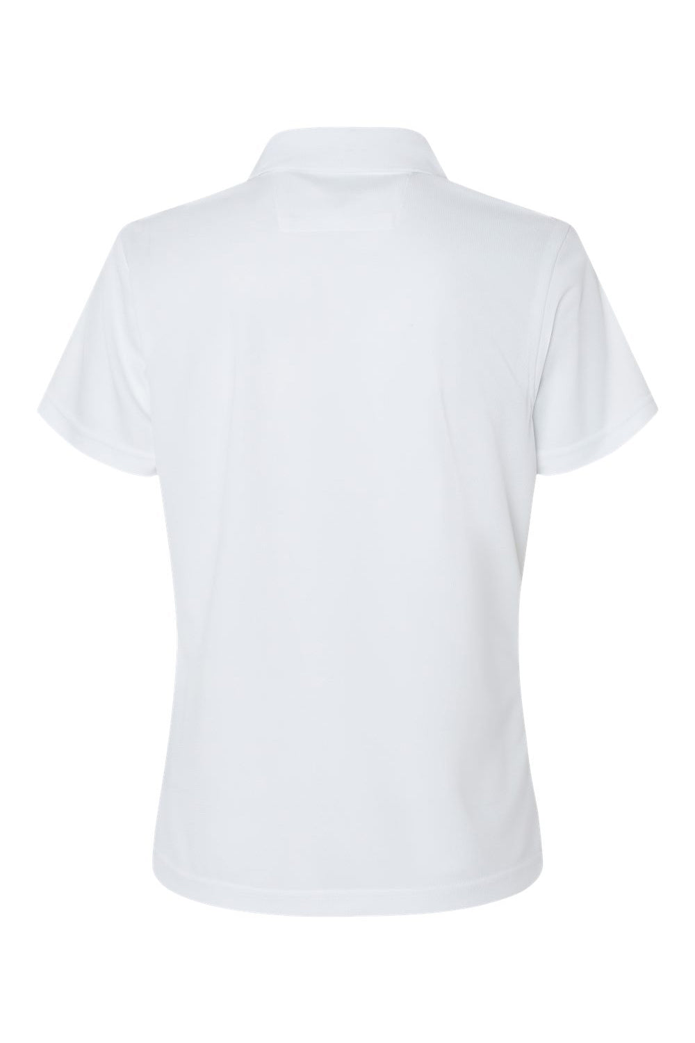 Paragon 104 Womens Saratoga Performance Mini Mesh Short Sleeve Polo Shirt White Flat Back