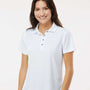 Paragon Womens Saratoga Performance Moisture Wicking Mini Mesh Short Sleeve Polo Shirt - White - NEW