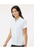 Paragon 104 Womens Saratoga Performance Mini Mesh Short Sleeve Polo Shirt White Model Side