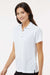 Paragon 104 Womens Saratoga Performance Moisture Wicking Mini Mesh Short Sleeve Polo Shirt White Model Side