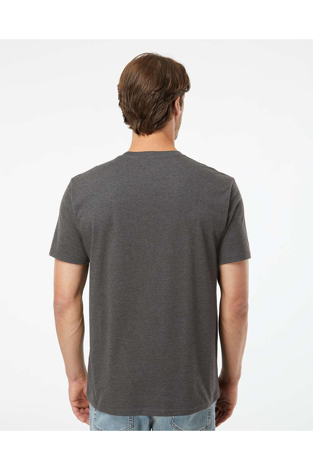 Kastlfel 2010 Mens RecycledSoft Short Sleve Crewneck T-Shirt Carbon Grey Model Back
