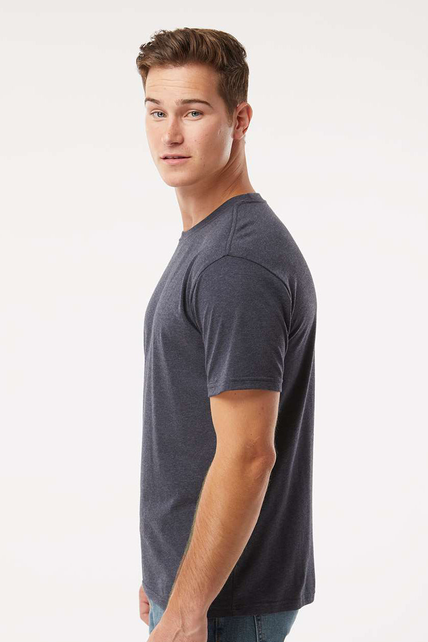 Kastlfel 2010 Mens Recycled Soft Short Sleeve Crewneck T-Shirt Midnight Blue Model Side