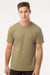 Kastlfel 2010 Mens Recycled Soft Short Sleeve Crewneck T-Shirt Moss Green Model Front