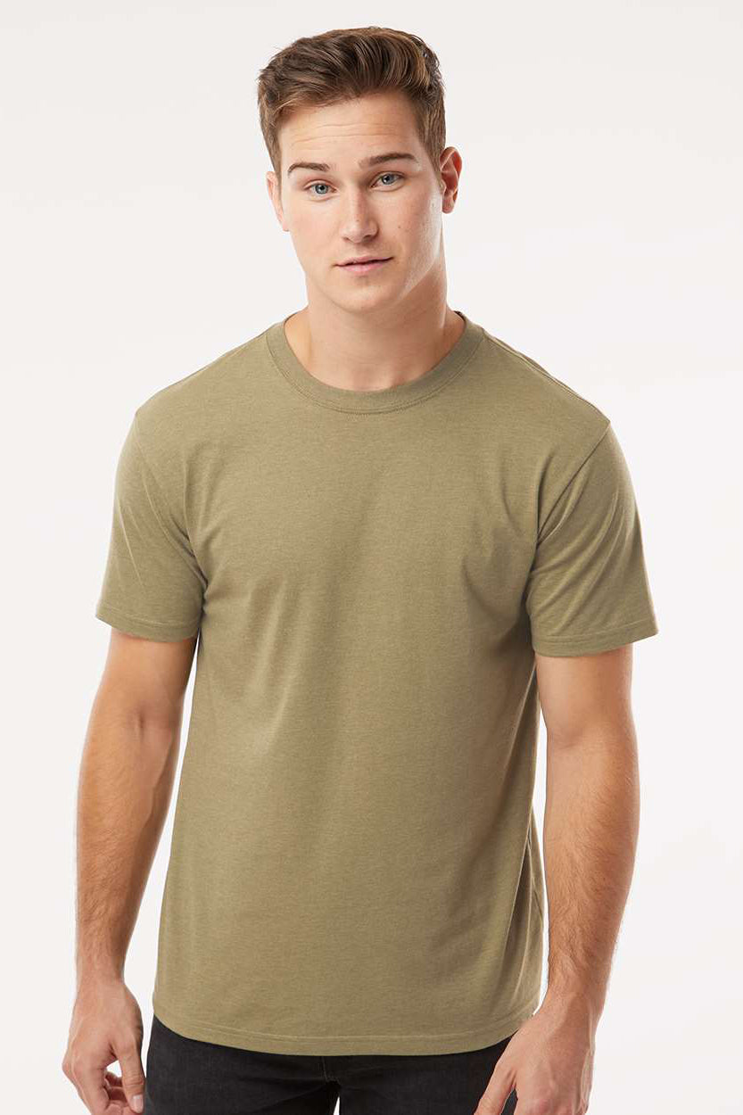 Kastlfel 2010 Mens Recycled Soft Short Sleeve Crewneck T-Shirt Moss Green Model Front